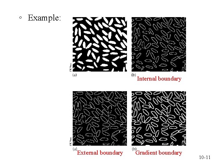 。 Example: Internal boundary External boundary Gradient boundary 10 -11 