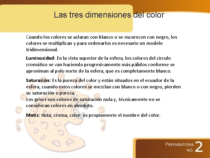 Las tres dimensiones del color Cuando los colores se aclaran con blanco o se