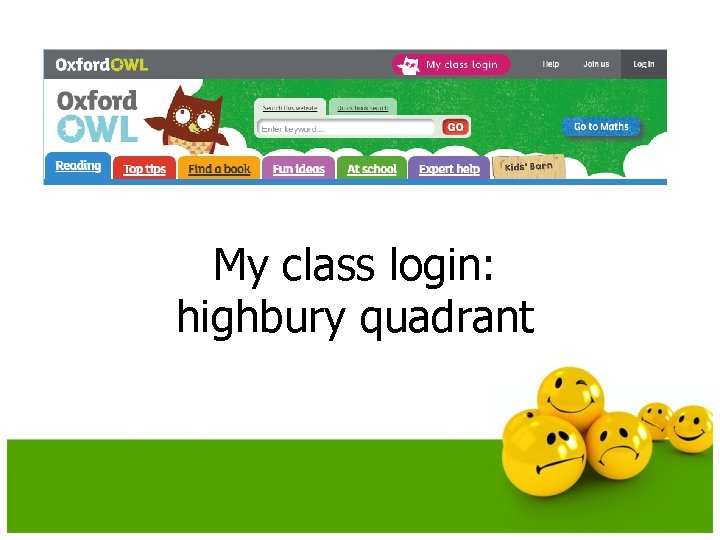 My class login: highbury quadrant 