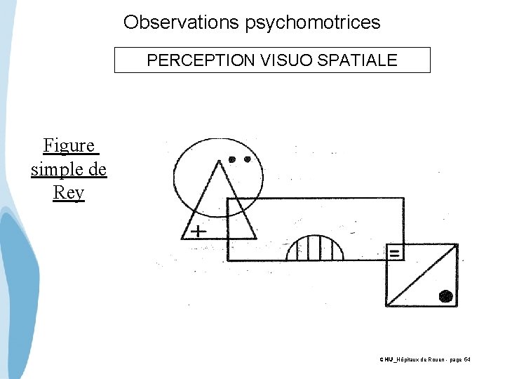 Observations psychomotrices PERCEPTION VISUO SPATIALE Figure simple de Rey CHU_Hôpitaux de Rouen - page