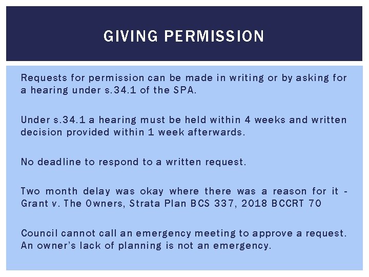 GIVING PERMISSION Requests for permission can be made in writing or by asking for GIVING PERMISSION Requests for permission can be made in writing or by asking for
