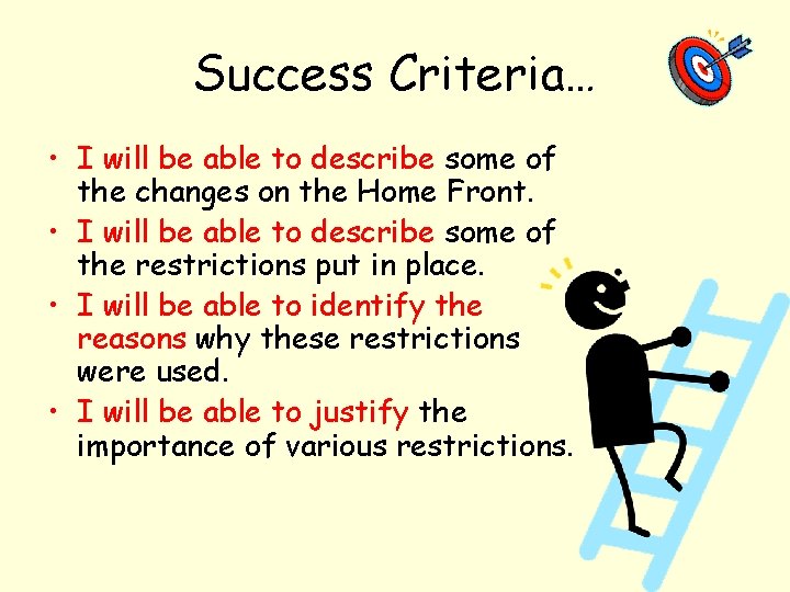 Success Criteria… • I will be able to describe some of the changes on
