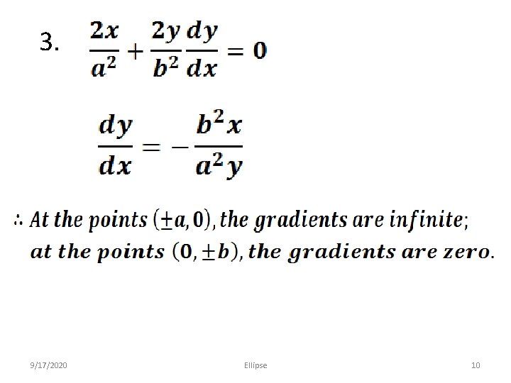 3. 9/17/2020 Ellipse 10 