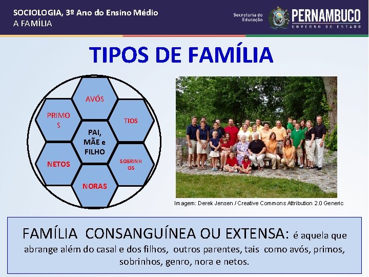 SOCIOLOGIA, 3º Ano do Ensino Médio A FAMÍLIA TIPOS DE FAMÍLIA AVÓS PRIMO S