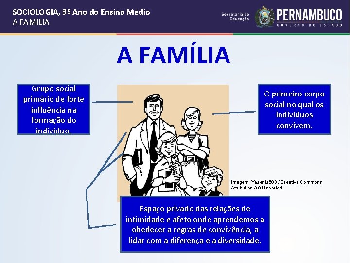 SOCIOLOGIA, 3º Ano do Ensino Médio A FAMÍLIA Grupo social primário de forte influência