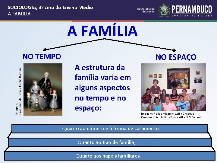 SOCIOLOGIA, 3º Ano do Ensino Médio A FAMÍLIA Imagem: Francisco de Goya / Public