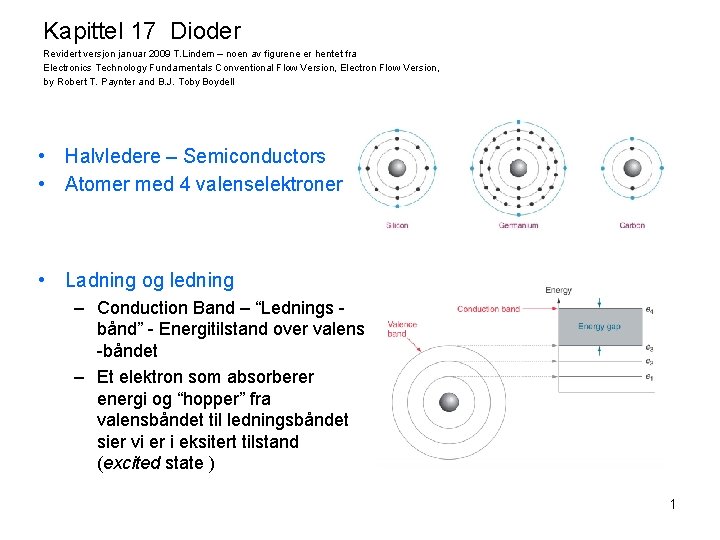 Kapittel 17 Dioder Revidert versjon januar 2009 T. Lindem – noen av figurene er