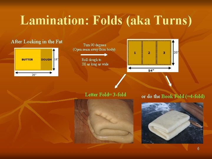 Lamination: Folds (aka Turns) After Locking in the Fat Turn 90 degrees (Open seam