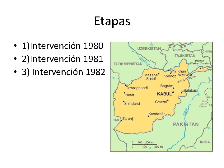 Etapas • 1)Intervención 1980 • 2)Intervención 1981 • 3) Intervención 1982 