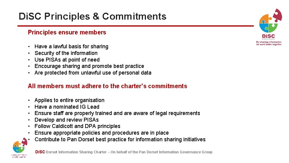 Di. SC Principles & Commitments Principles ensure members • • • Have a lawful Di. SC Principles & Commitments Principles ensure members • • • Have a lawful