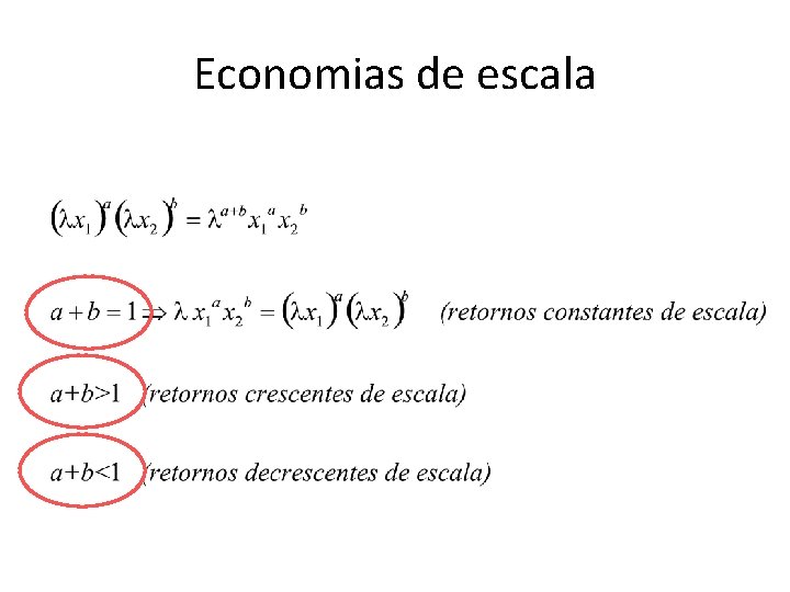 Economias de escala Economias de escala