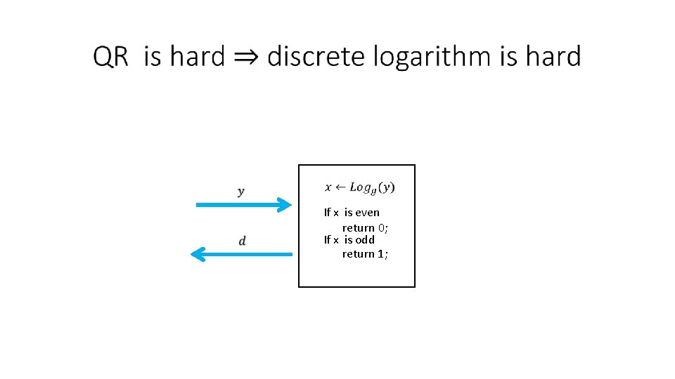  If x is even return 0; If x is odd return 1; 