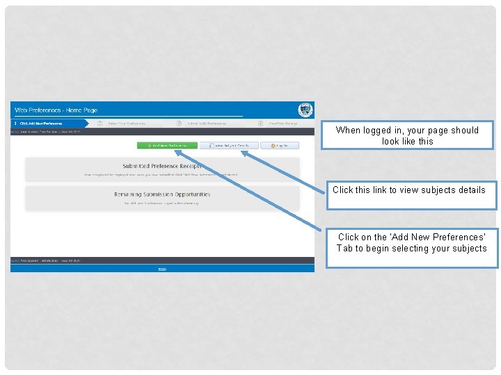 When logged in, your page should look like this Click this link to view