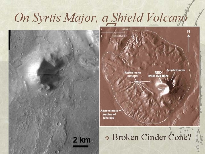 On Syrtis Major, a Shield Volcano � v Broken Cinder Cone? 