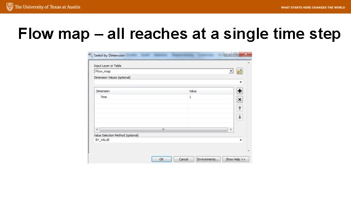 Flow map – all reaches at a single time step 