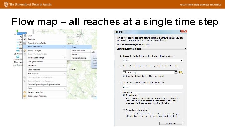 Flow map – all reaches at a single time step 