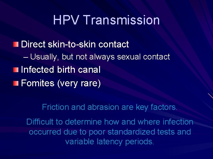 hpv skin contact