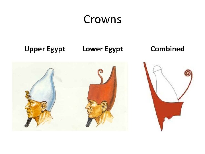 Crowns Upper Egypt Lower Egypt Combined 