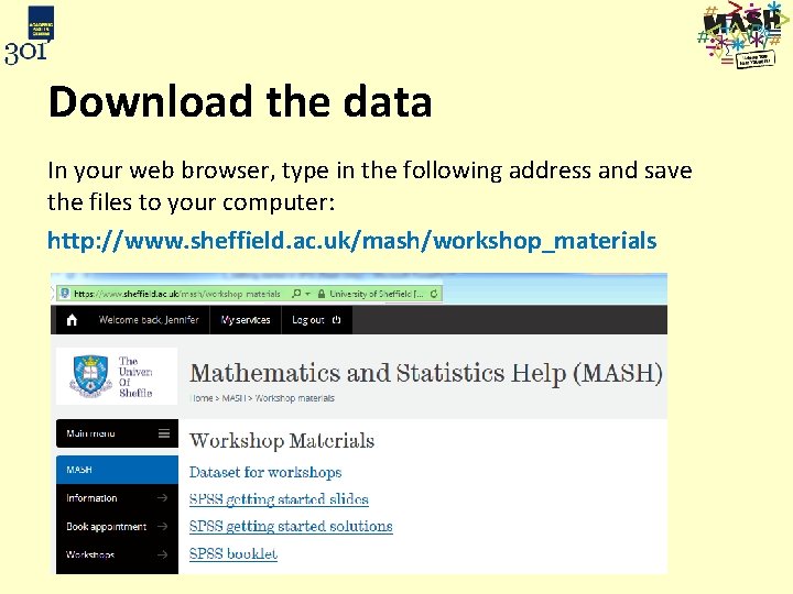 Download the data In your web browser, type in the following address and save