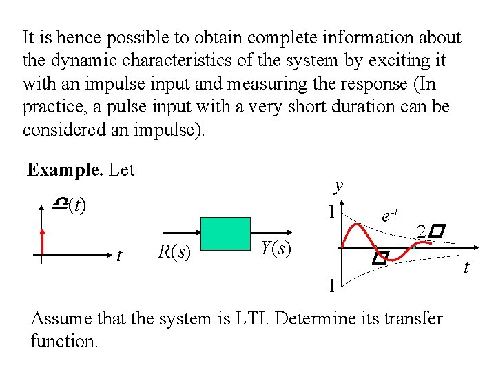 It is hence possible to obtain complete information about the dynamic characteristics of the