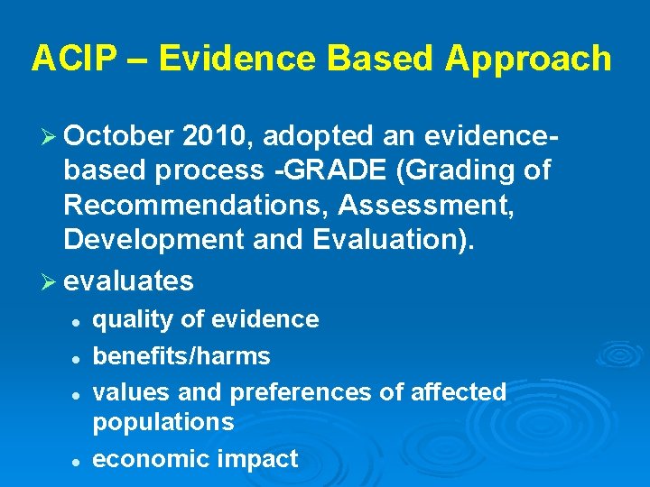 Acip Process Adult Immunization The Big 5 Sandra Adamson Fryhofer