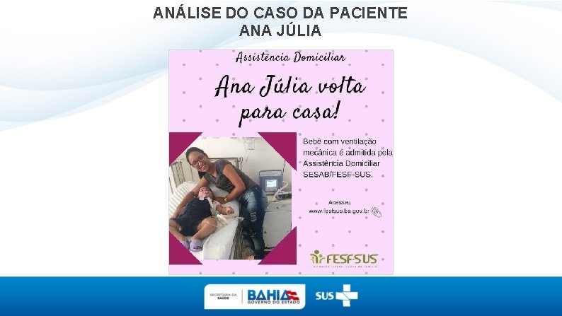 ANÁLISE DO CASO DA PACIENTE ANA JÚLIA 