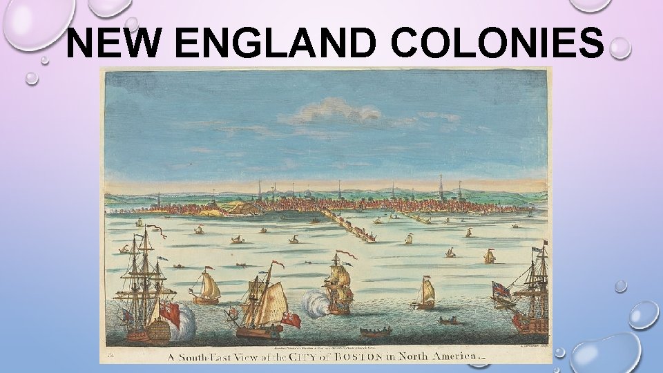 NEW ENGLAND COLONIES 