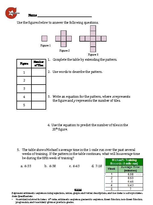 Name ______________________ Use the figures below to answer the following questions. Figure 1 Figure