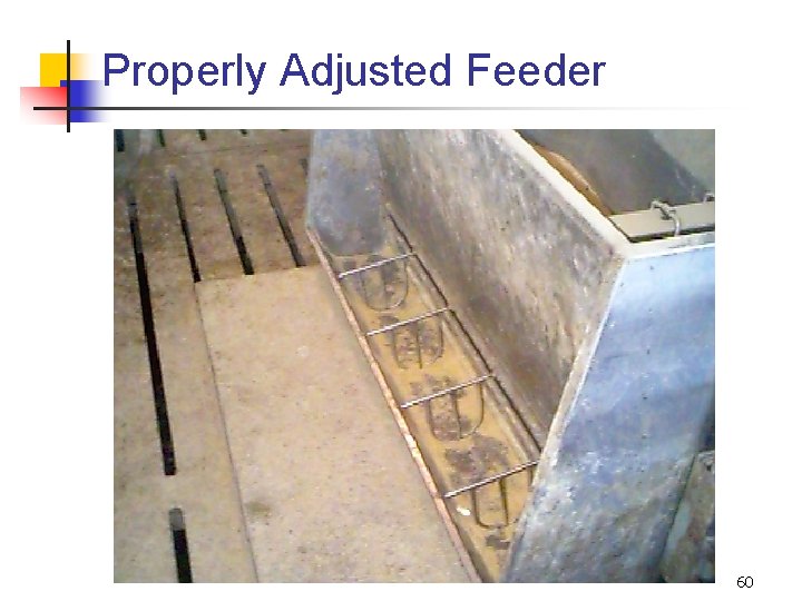 Properly Adjusted Feeder 60 