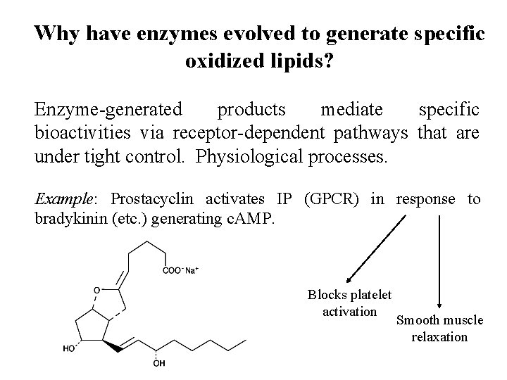 Enzymatic oxidation of lipids mechanisms and functions Valerie