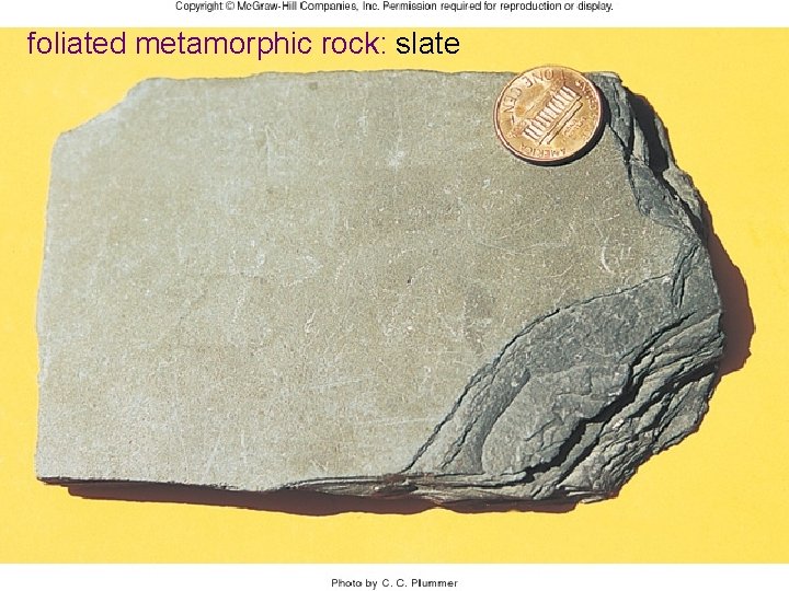 foliated metamorphic rock: slate 