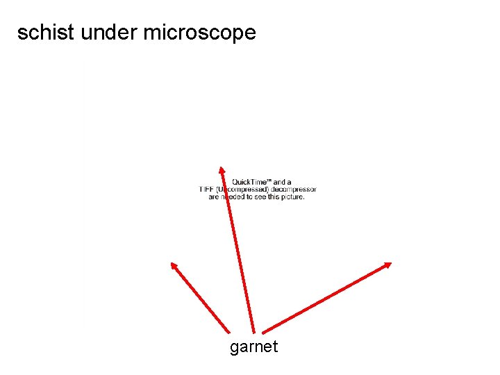 schist under microscope garnet 