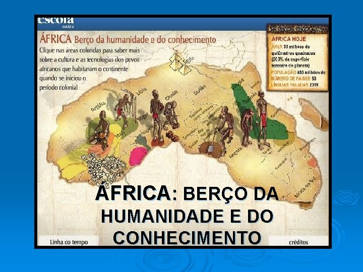 ÁFRICA: BERÇO DA HUMANIDADE E DO CONHECIMENTO 