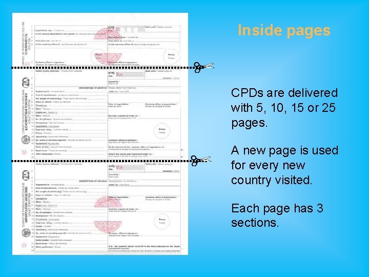 Inside pages CPDs are delivered with 5, 10, 15 or 25 pages. A new