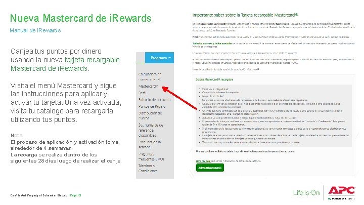 Nueva Mastercard de i. Rewards Manual de i. Rewards Canjea tus puntos por dinero