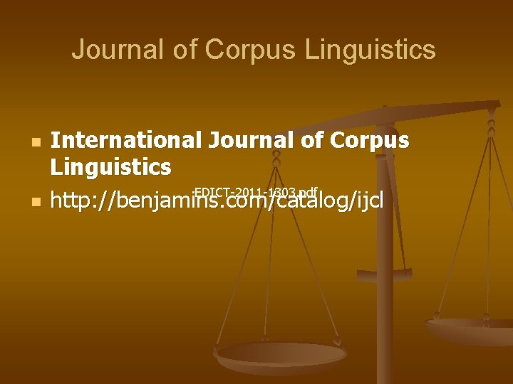 Journal of Corpus Linguistics n n International Journal of Corpus Linguistics EDICT-2011 -1303. pdf