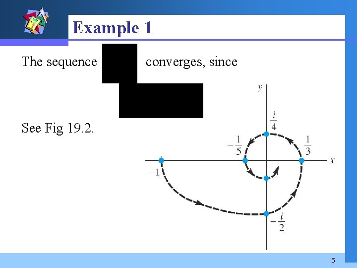 Example 1 The sequence converges, since See Fig 19. 2. 5 