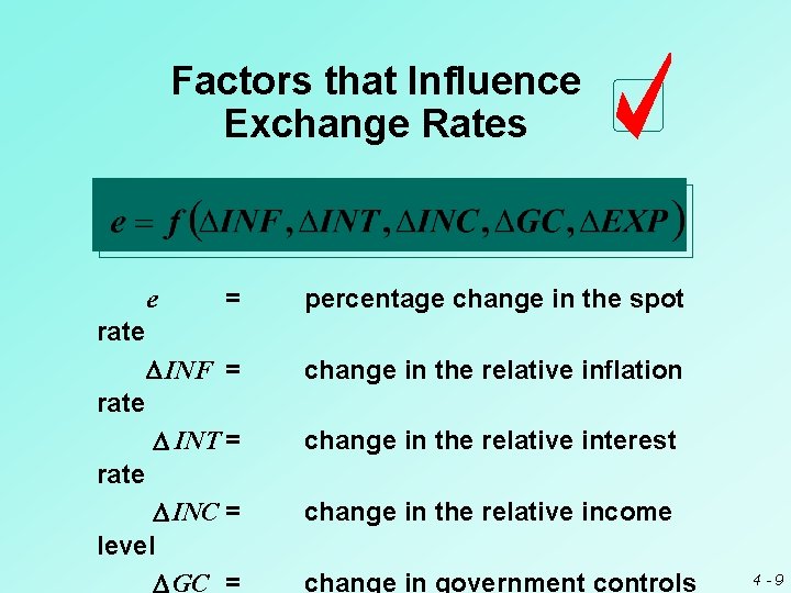 Chapter 4 Exchange Rate Determination SouthWesternThomson Learning 2006