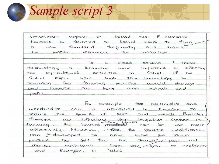 Sample script 3 