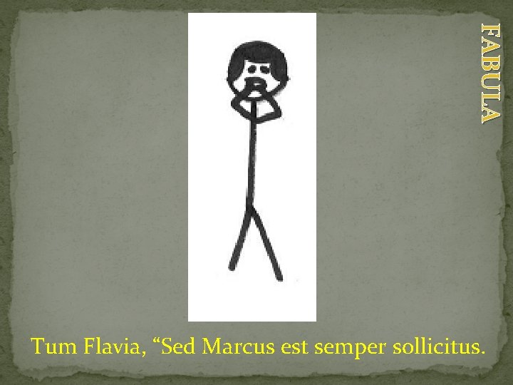 FABULA Tum Flavia, “Sed Marcus est semper sollicitus. 