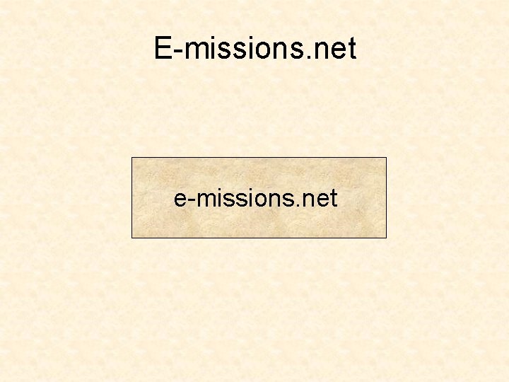 E-missions. net e-missions. net 