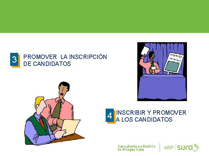 3 PROMOVER LA INSCRIPCIÓN DE CANDIDATOS INSCRIBIR Y PROMOVER 4 A LOS CANDIDATOS 6