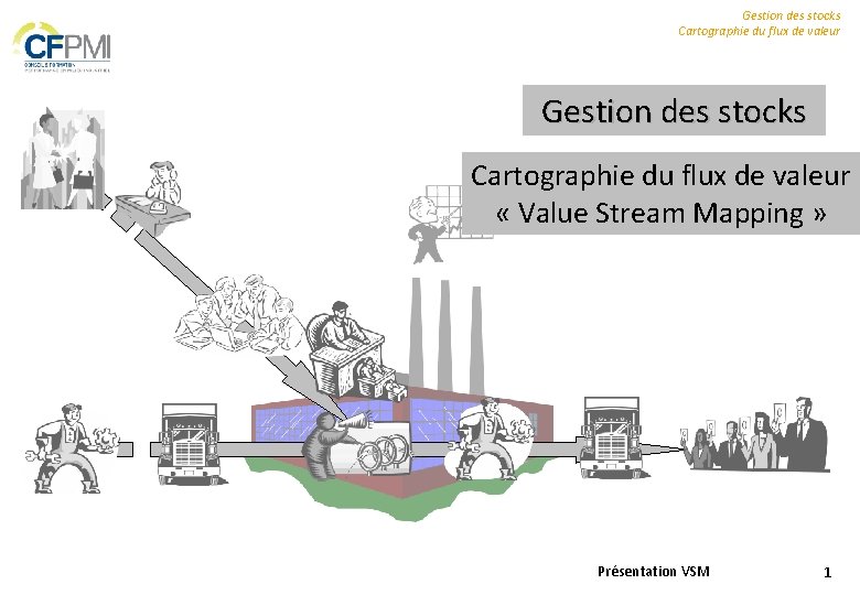 Gestion des stocks Cartographie du flux de valeur « Value Stream Mapping » Présentation