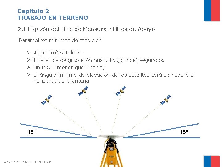 Capítulo 2 TRABAJO EN TERRENO 2. 1 Ligazón del Hito de Mensura e Hitos