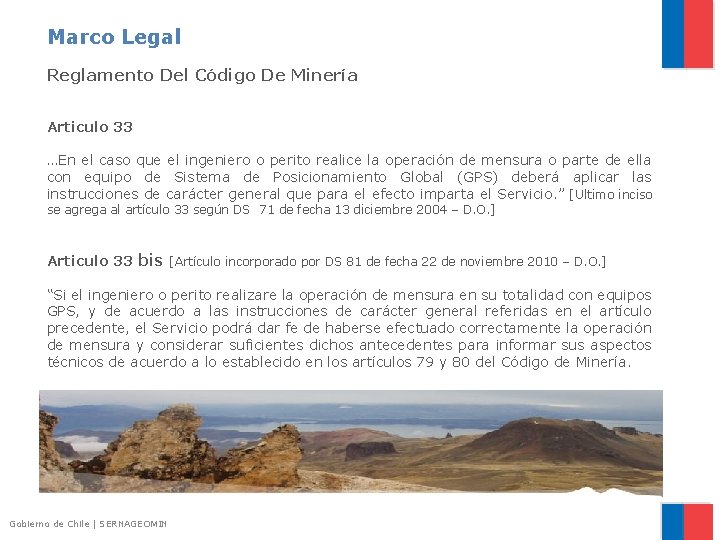 Marco Legal Reglamento Del Código De Minería Articulo 33 …En el caso que el