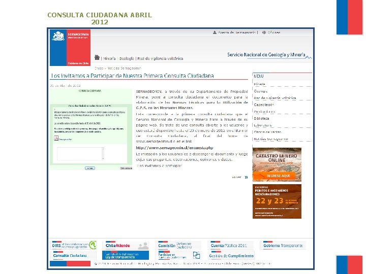 CONSULTA CIUDADANA ABRIL 2012 