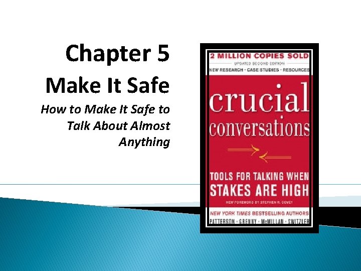 Chapter 5 Make It Safe How to Make It Safe to Talk About Almost