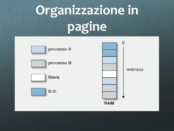 Organizzazione in pagine 