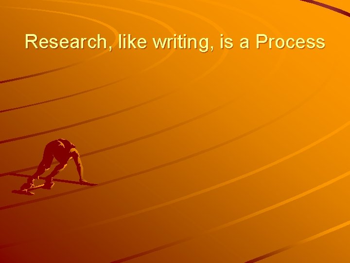 Research, like writing, is a Process 