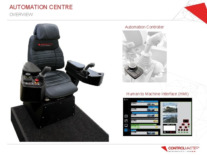 AUTOMATION CENTRE OVERVIEW Automation Controller Human to Machine Interface (HMI) 